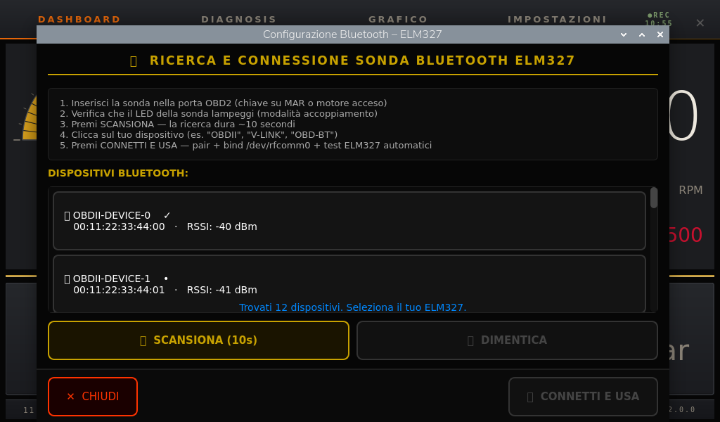 Wizard di connessione guidata